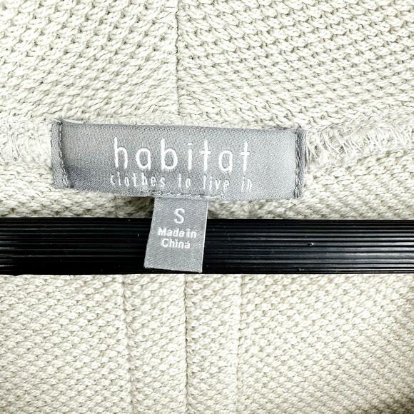 NEW NWOT Habitat Sz Small Cream Beige Wearable Art Blouse Shirt Top Christmas - Picture 2 of 8